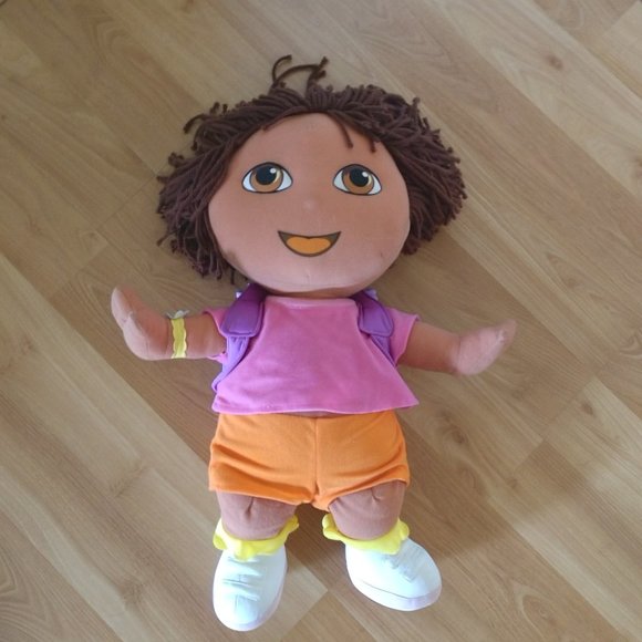 DORA THE EXPLORER 23" TALL SOFT PLUSH DOLL YARN HAIR PRE SCHOOL KIDS - Picture 3 of 3